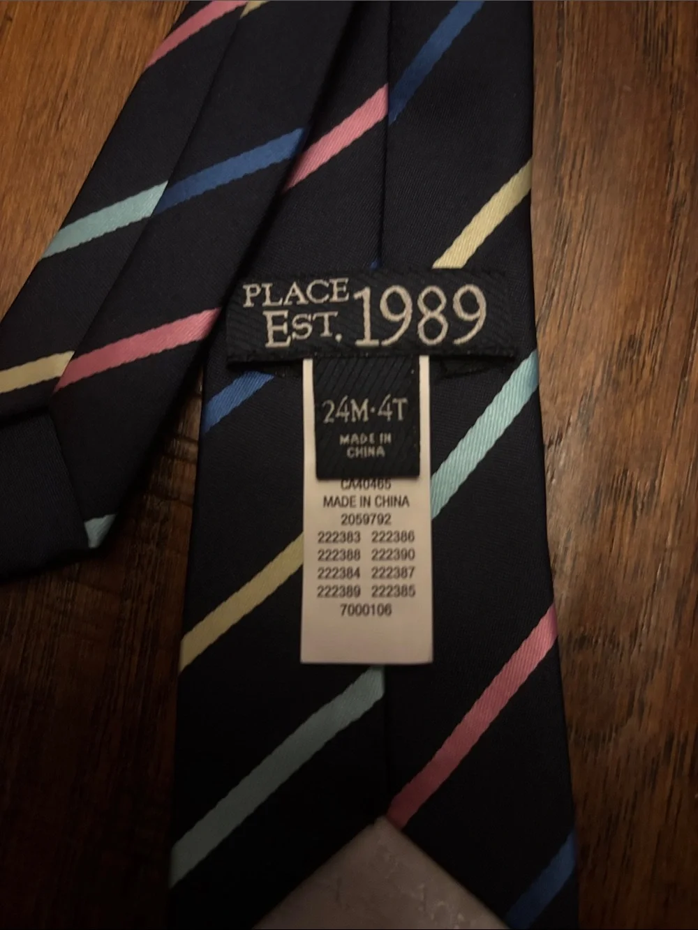 NWT 24M-4T Stripe Tie with Multicolor Diagonal Stripes